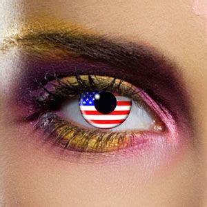 USA Flag Contact Lenses .